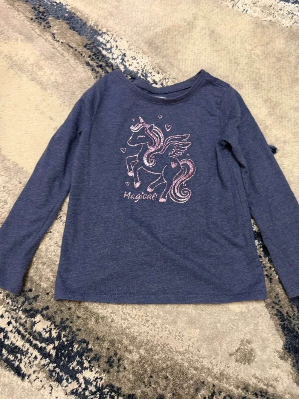 Garanimals Girls 4T Long Sleeve Shirts 3 Piece Lot Unicorn Butterfly